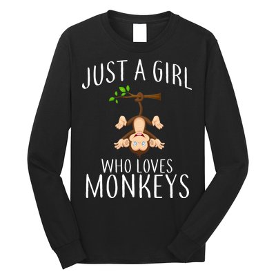 Just A Girl Who Loves Monkeys Long Sleeve Shirt