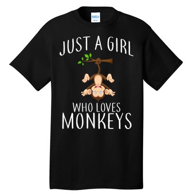 Just A Girl Who Loves Monkeys Tall T-Shirt