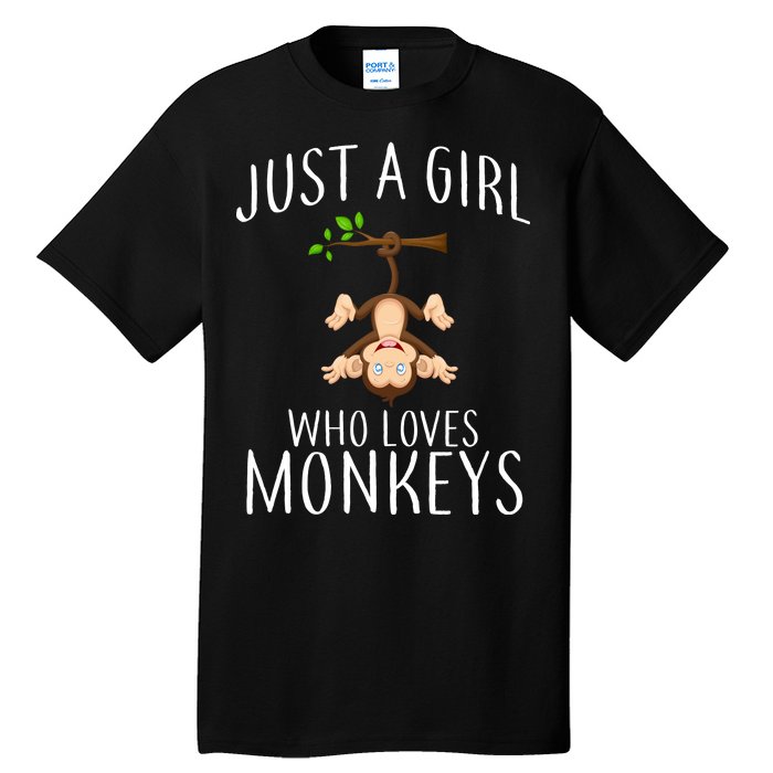 Just A Girl Who Loves Monkeys Tall T-Shirt