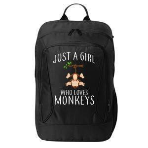 Just A Girl Who Loves Monkeys City Backpack