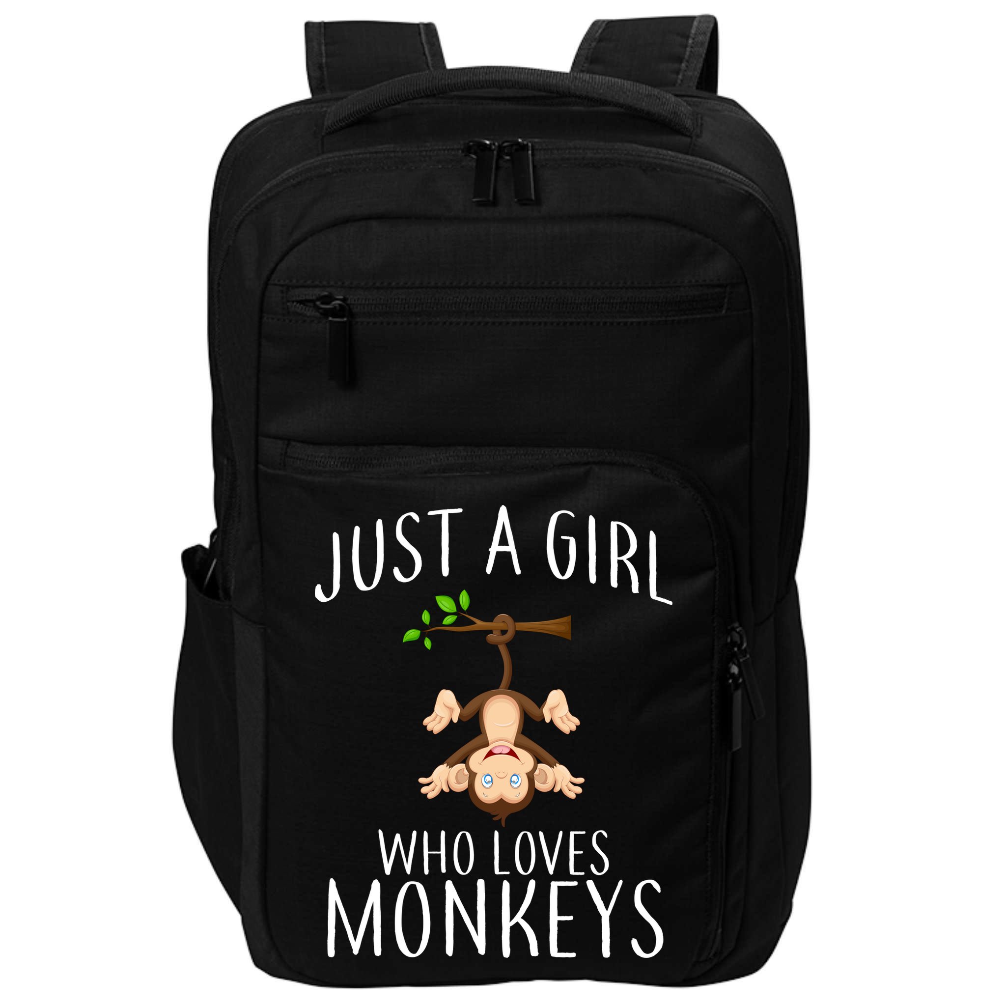 Just A Girl Who Loves Monkeys Impact Tech Backpack