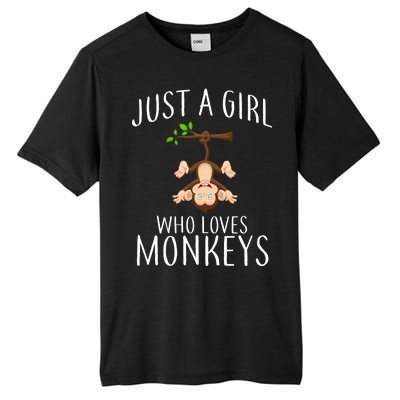 Just A Girl Who Loves Monkeys Tall Fusion ChromaSoft Performance T-Shirt