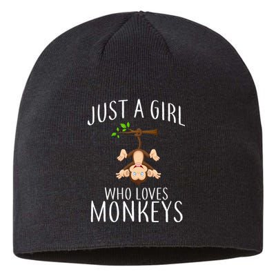 Just A Girl Who Loves Monkeys Sustainable Beanie