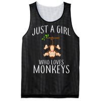 Just A Girl Who Loves Monkeys Mesh Reversible Basketball Jersey Tank