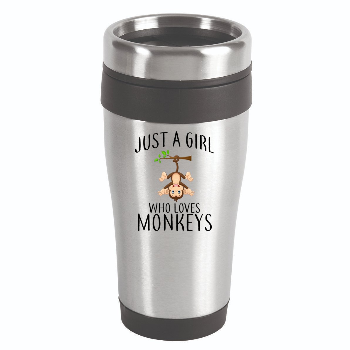 Just A Girl Who Loves Monkeys 16oz Travel Tumbler