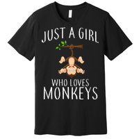 Just A Girl Who Loves Monkeys Premium T-Shirt