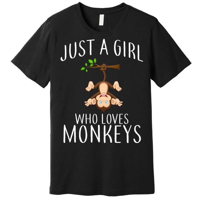 Just A Girl Who Loves Monkeys Premium T-Shirt