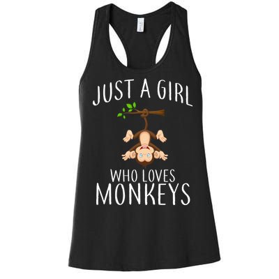 Just A Girl Who Loves Monkeys Women's Racerback Tank