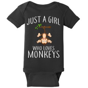 Just A Girl Who Loves Monkeys Baby Bodysuit