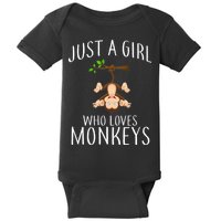 Just A Girl Who Loves Monkeys Baby Bodysuit