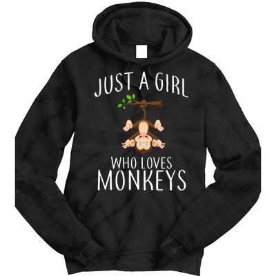 Just A Girl Who Loves Monkeys Tie Dye Hoodie