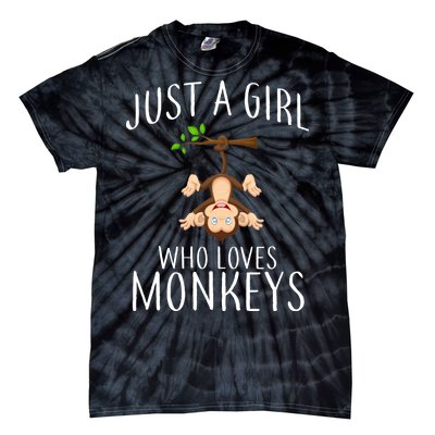 Just A Girl Who Loves Monkeys Tie-Dye T-Shirt