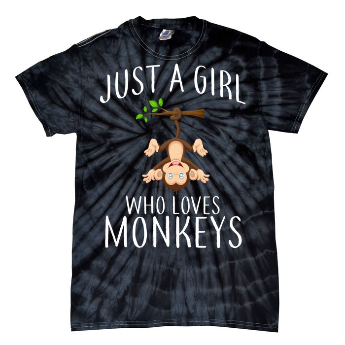 Just A Girl Who Loves Monkeys Tie-Dye T-Shirt