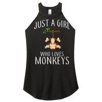 Just A Girl Who Loves Monkeys Women's Perfect Tri Rocker Tank