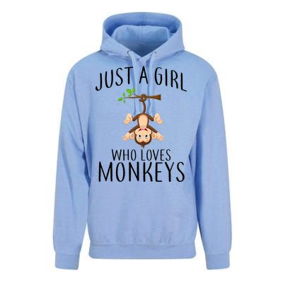 Just A Girl Who Loves Monkeys Unisex Surf Hoodie