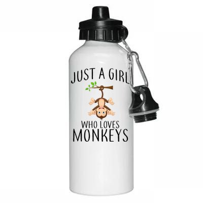 Just A Girl Who Loves Monkeys Aluminum Water Bottle