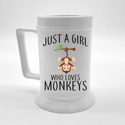 Just A Girl Who Loves Monkeys Beer Stein