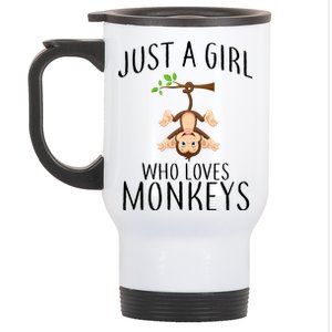 Just A Girl Who Loves Monkeys Stainless Steel Travel Mug