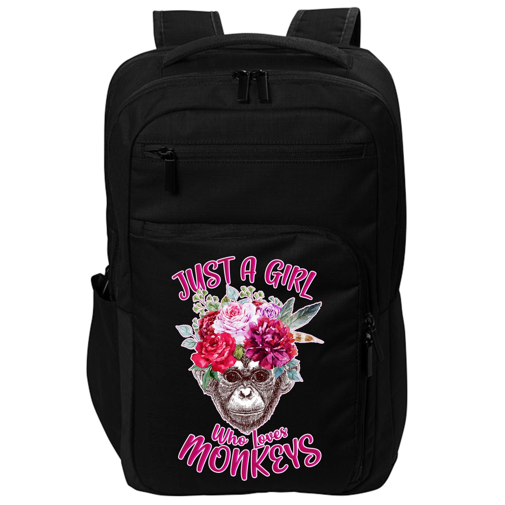 Just A Girl Who Loves Monkeys Cute Impact Tech Backpack