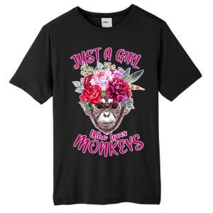 Just A Girl Who Loves Monkeys Cute Tall Fusion ChromaSoft Performance T-Shirt