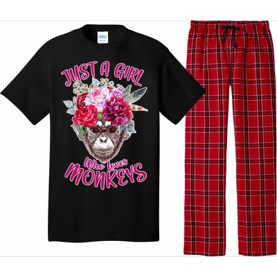 Just A Girl Who Loves Monkeys Cute Pajama Set