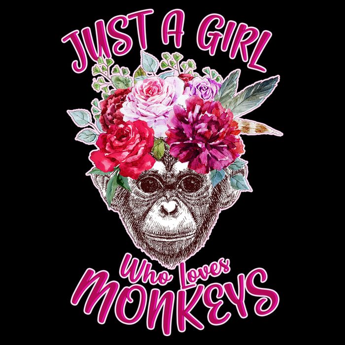 Just A Girl Who Loves Monkeys Cute 16 in Basic Backpack