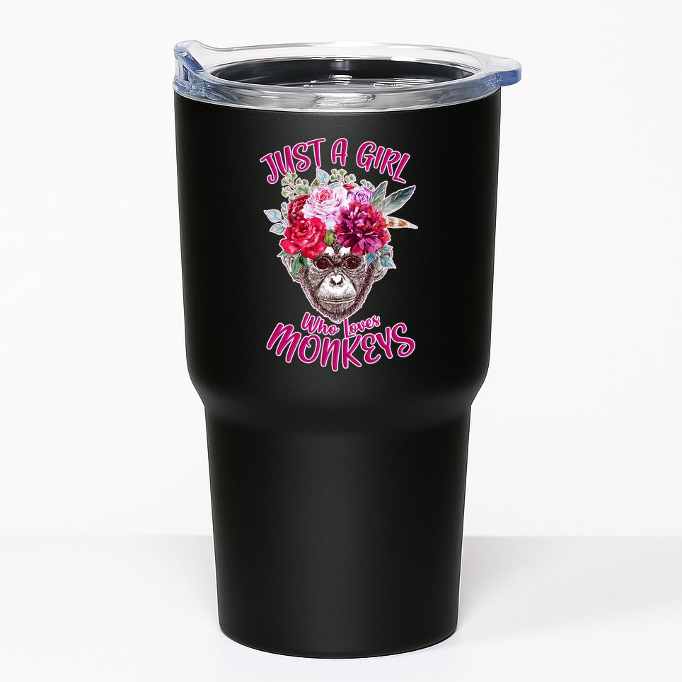 Just A Girl Who Loves Monkeys Cute Tumbler