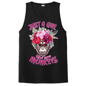 Just A Girl Who Loves Monkeys Cute PosiCharge Competitor Tank