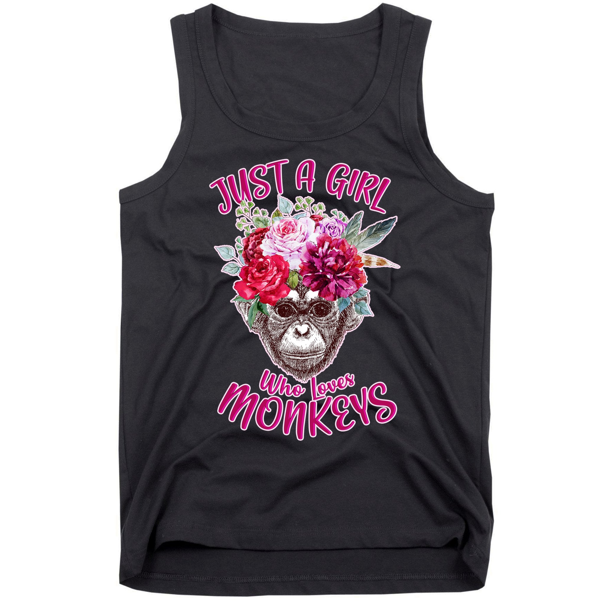 Just A Girl Who Loves Monkeys Cute Tank Top