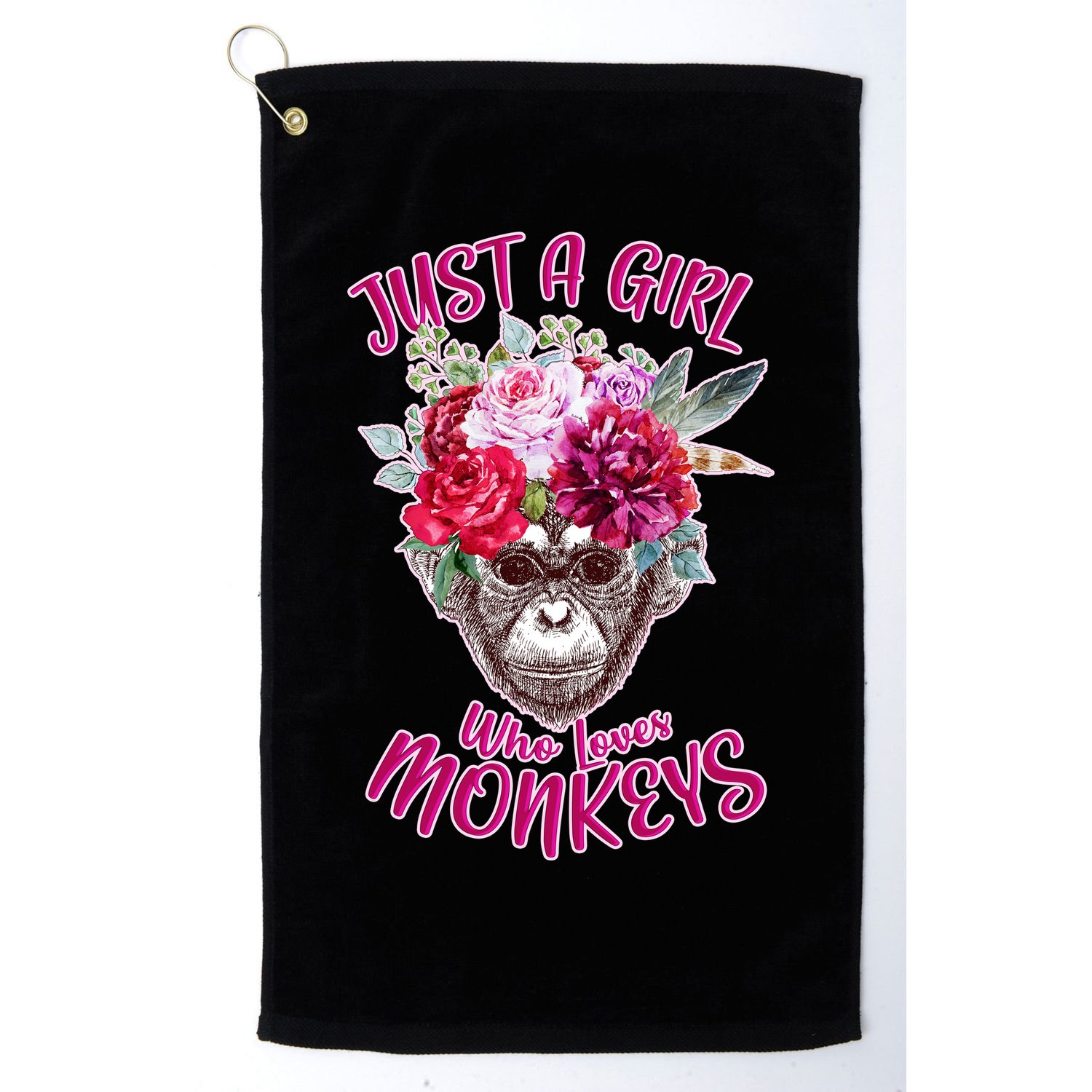 Just A Girl Who Loves Monkeys Cute Golf Towel