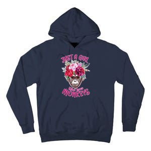 Just A Girl Who Loves Monkeys Cute Tall Hoodie