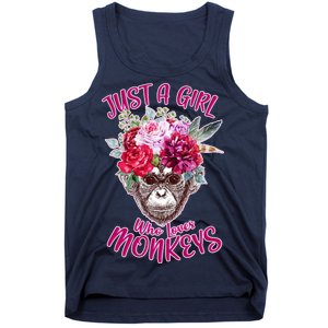 Just A Girl Who Loves Monkeys Cute Tank Top