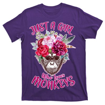 Just A Girl Who Loves Monkeys Cute T-Shirt