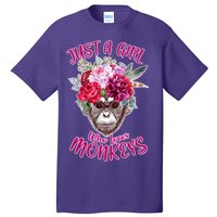 Just A Girl Who Loves Monkeys Cute Tall T-Shirt