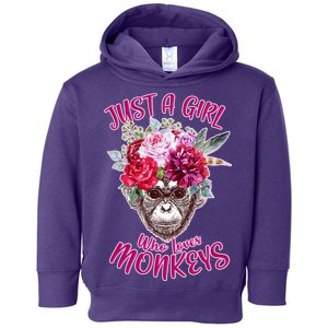 Just A Girl Who Loves Monkeys Cute Toddler Hoodie