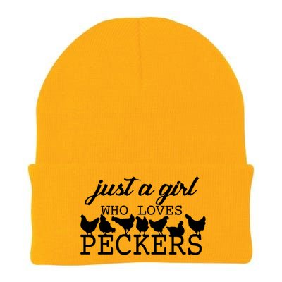 Just A Girl Who Loves Peckers Knit Cap Winter Beanie