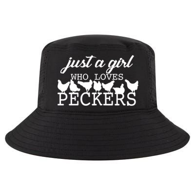 Just A Girl Who Loves Peckers Cool Comfort Performance Bucket Hat