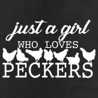 Just A Girl Who Loves Peckers 7 Panel Mesh Trucker Snapback Hat