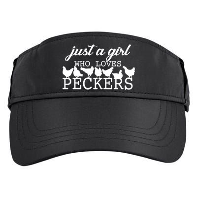 Just A Girl Who Loves Peckers Adult Drive Performance Visor