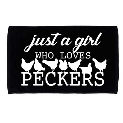 Just A Girl Who Loves Peckers Microfiber Hand Towel