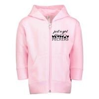 Just A Girl Who Loves Peckers Toddler Zip Fleece Hoodie