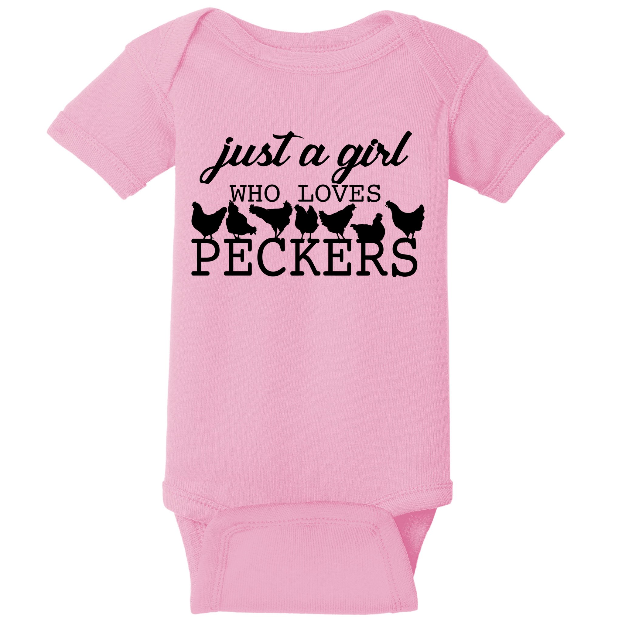 Just A Girl Who Loves Peckers Baby Bodysuit