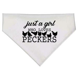 Just A Girl Who Loves Peckers USA-Made Doggie Bandana