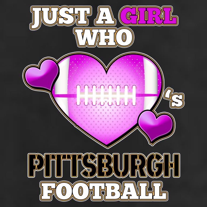 Just A Girl Who Loves Pittsburg Football 7 Panel Mesh Trucker Snapback Hat