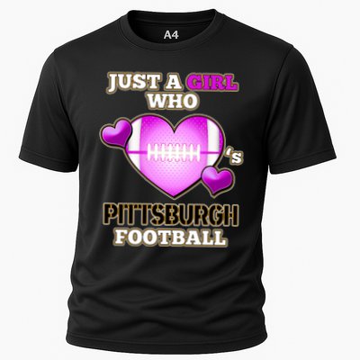 Just A Girl Who Loves Pittsburg Football Cooling Performance Crew T-Shirt