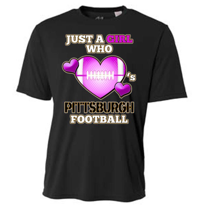 Just A Girl Who Loves Pittsburg Football Cooling Performance Crew T-Shirt