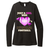 Just A Girl Who Loves Pittsburg Football Womens CVC Long Sleeve Shirt