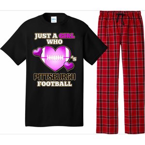 Just A Girl Who Loves Pittsburg Football Pajama Set