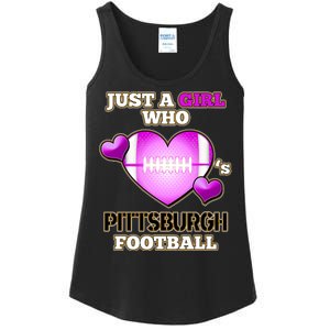 Just A Girl Who Loves Pittsburg Football Ladies Essential Tank