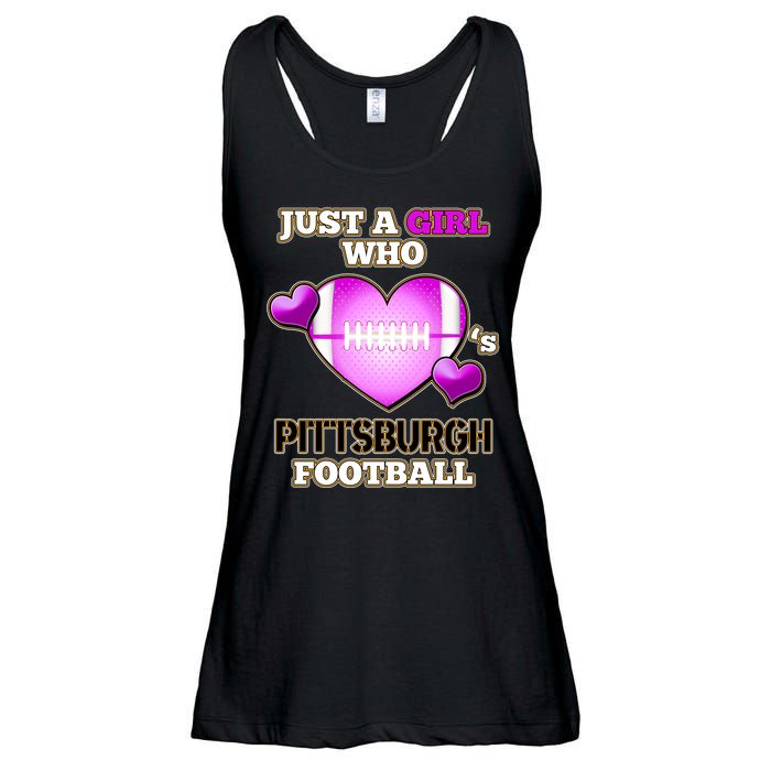 Just A Girl Who Loves Pittsburg Football Ladies Essential Flowy Tank